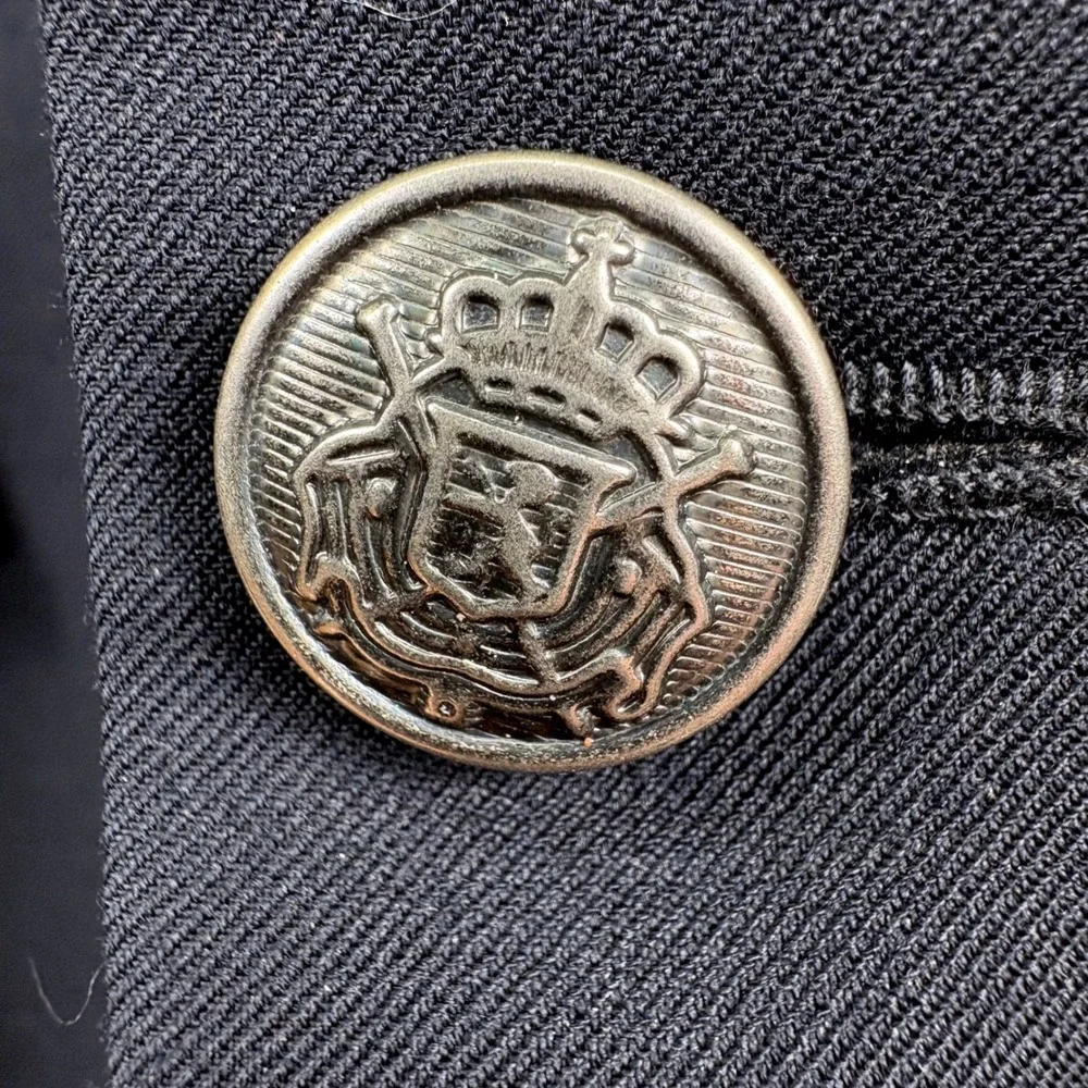 Michael Kors Blazer 48R Navy Blue Wool Crest Button Classic Old Money Ivy League
